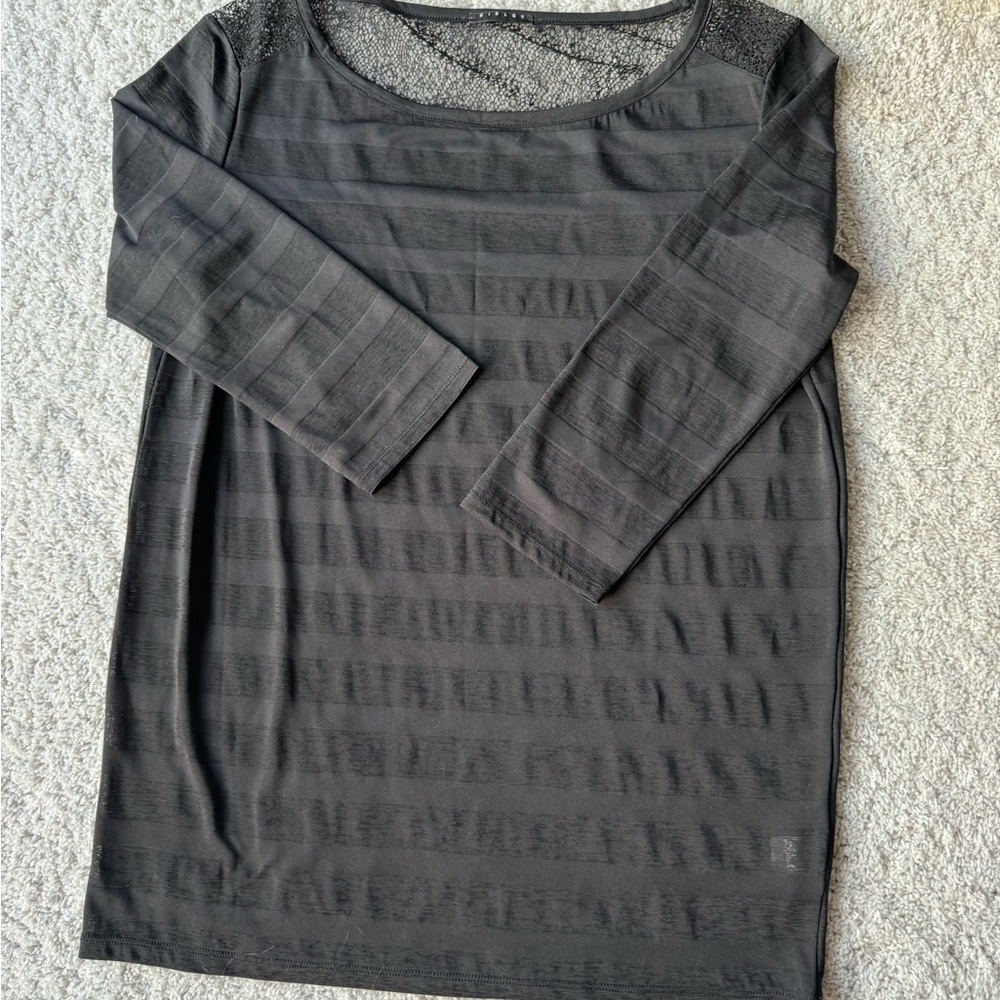 Sisley Black Long Sleeve Lace Top - Picture 7 of 10